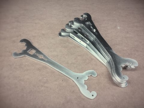 Photo of cnc cut custom aluminium wrenches